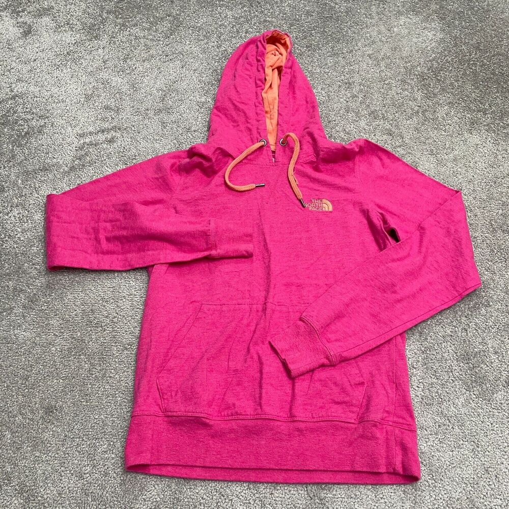 The North Face Classic Fit Pullover Hoodie Sweatshirt Womens Medium Pink Casual